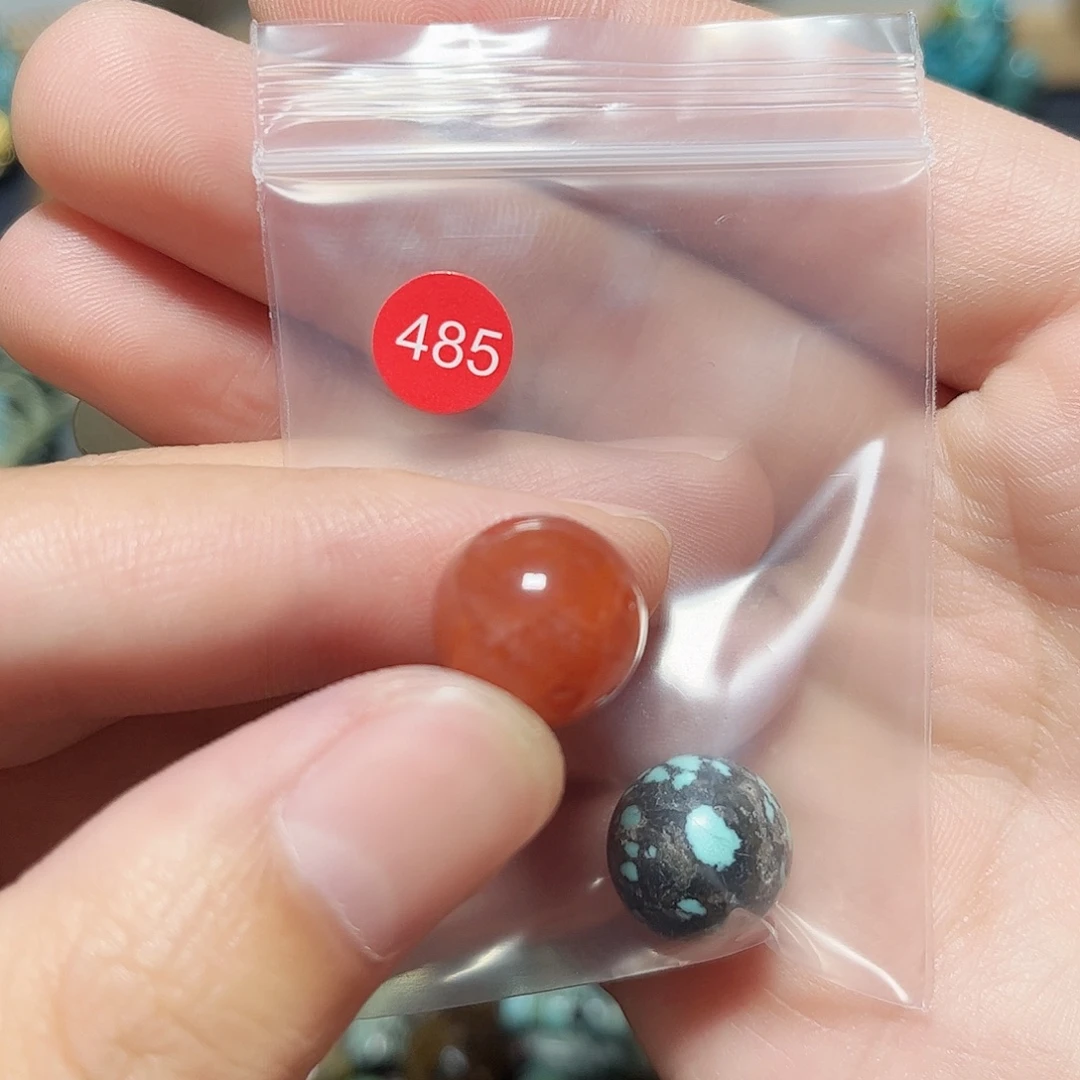 王***光玛瑙/玉髓未镶嵌圆珠桶珠老型手串！！