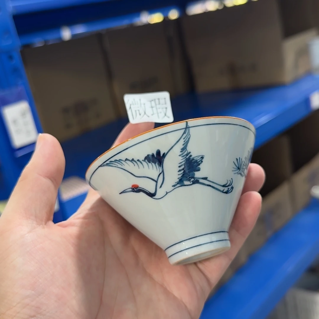 釉下手绘茶具微瑕