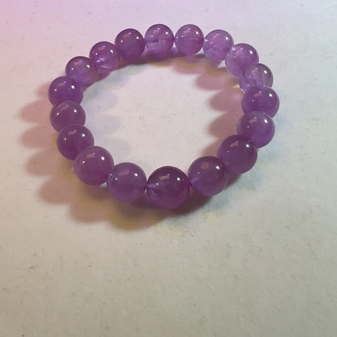 手串锂辉石未镶嵌11咪冰透猫眼紫锂辉顶配收藏级手串