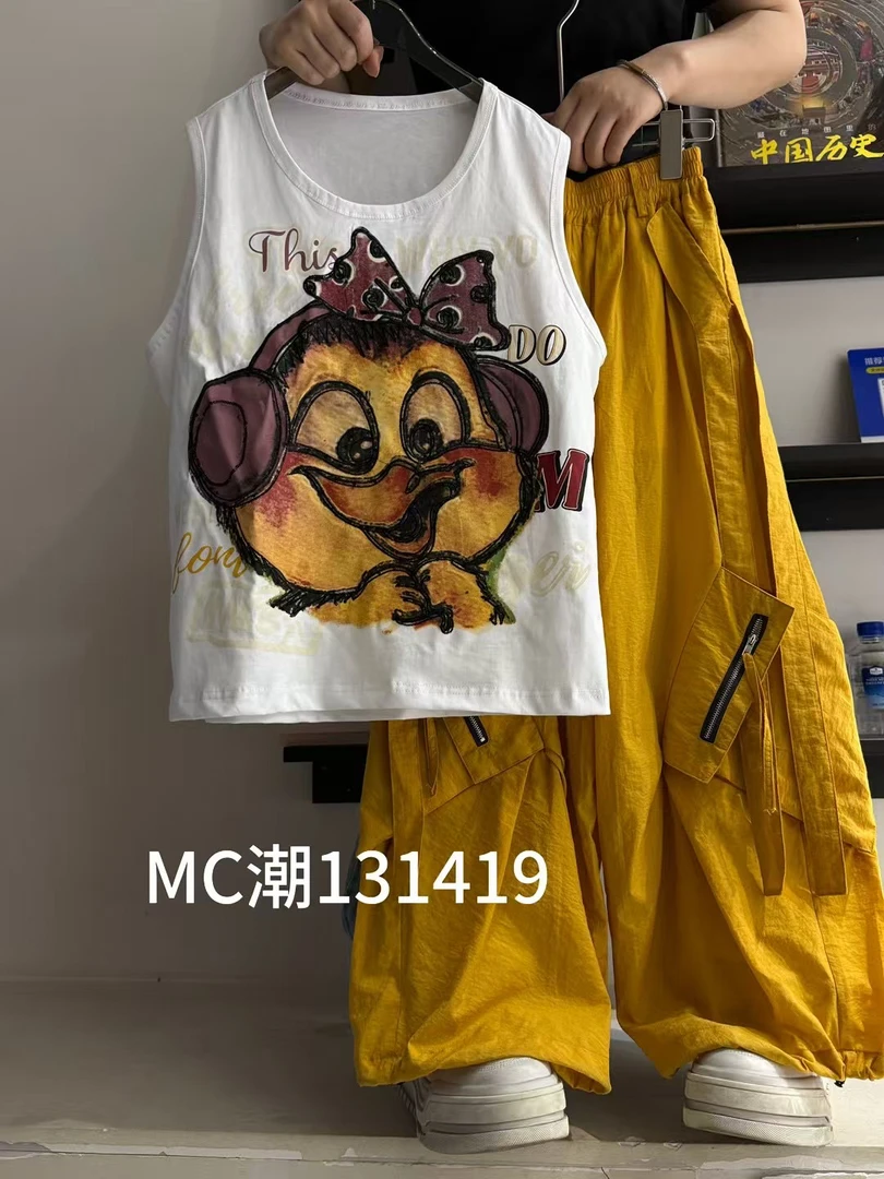 【西海岸】中大童夏季重工印花背心（5922）