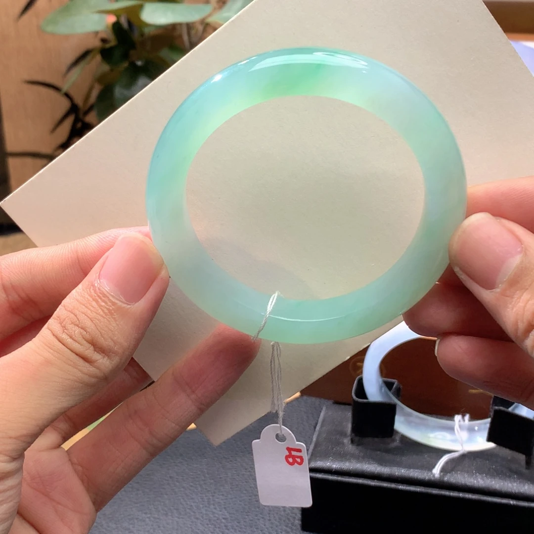 翡翠未镶嵌手镯胶条56/57强推