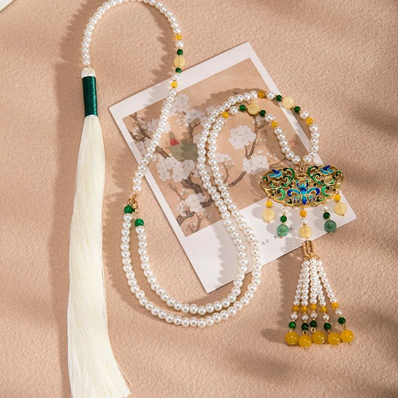 国风马面裙配饰明制汉服铜钱长璎珞