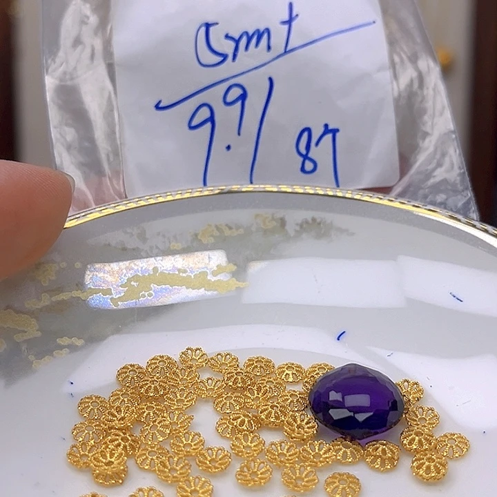 银S925镶嵌颈饰紫晶紫晶925镶嵌195