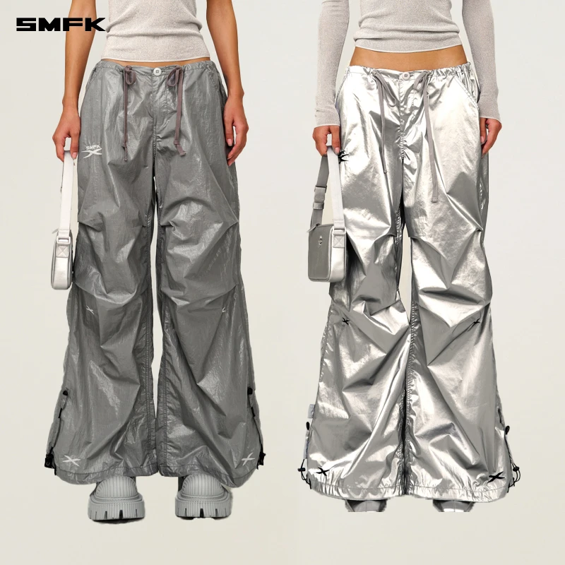 SMFK星际幻影科技阔腿工装裤 P0003MN 户外超轻光泽阔腿伞兵裤
