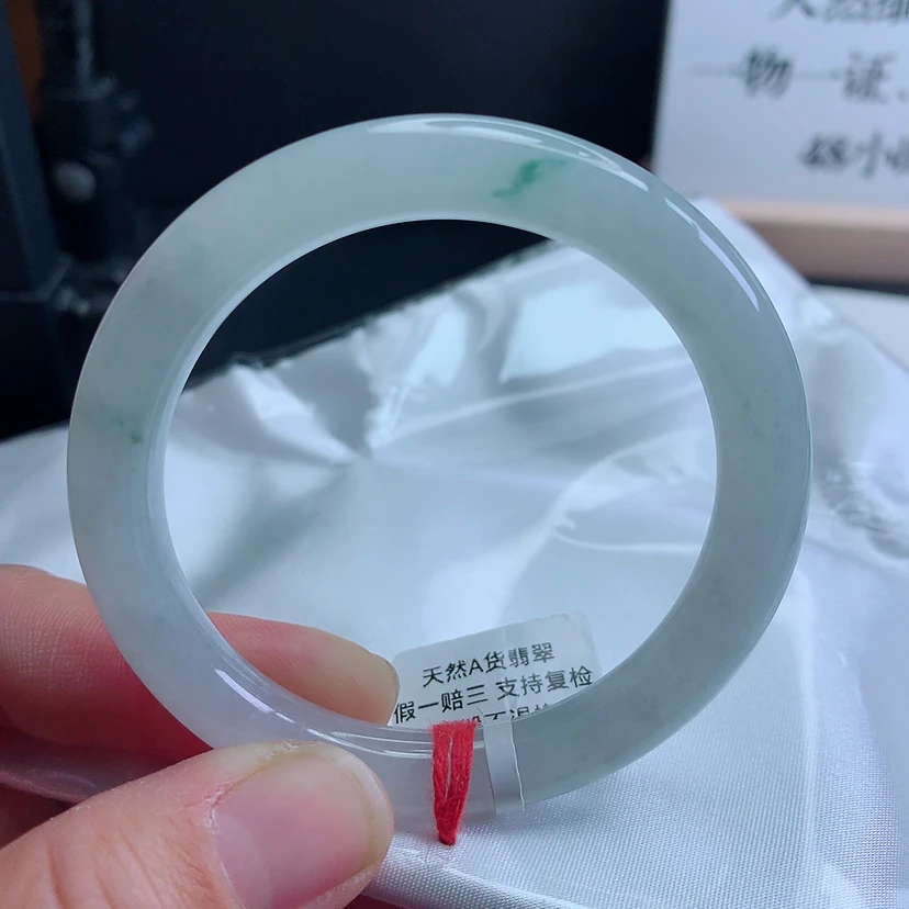 53圈冰飘花手镯翡翠手镯女款