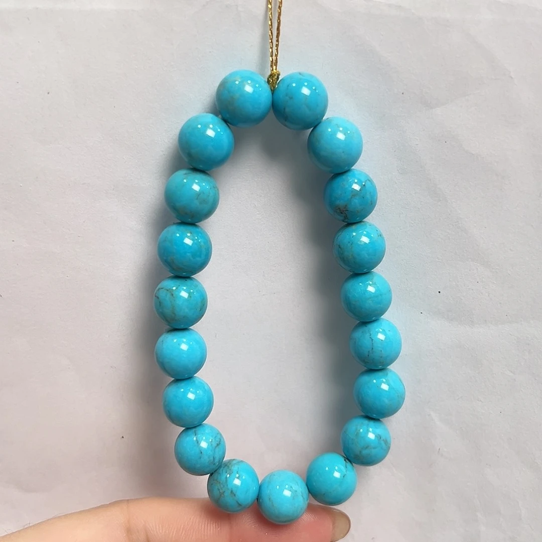 未镶嵌绿松石手串绿松石卡10，25.3g