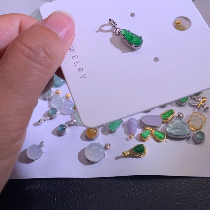 翡翠银S925镶嵌颈饰