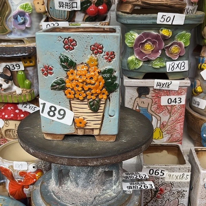 粗陶材质多肉花盆