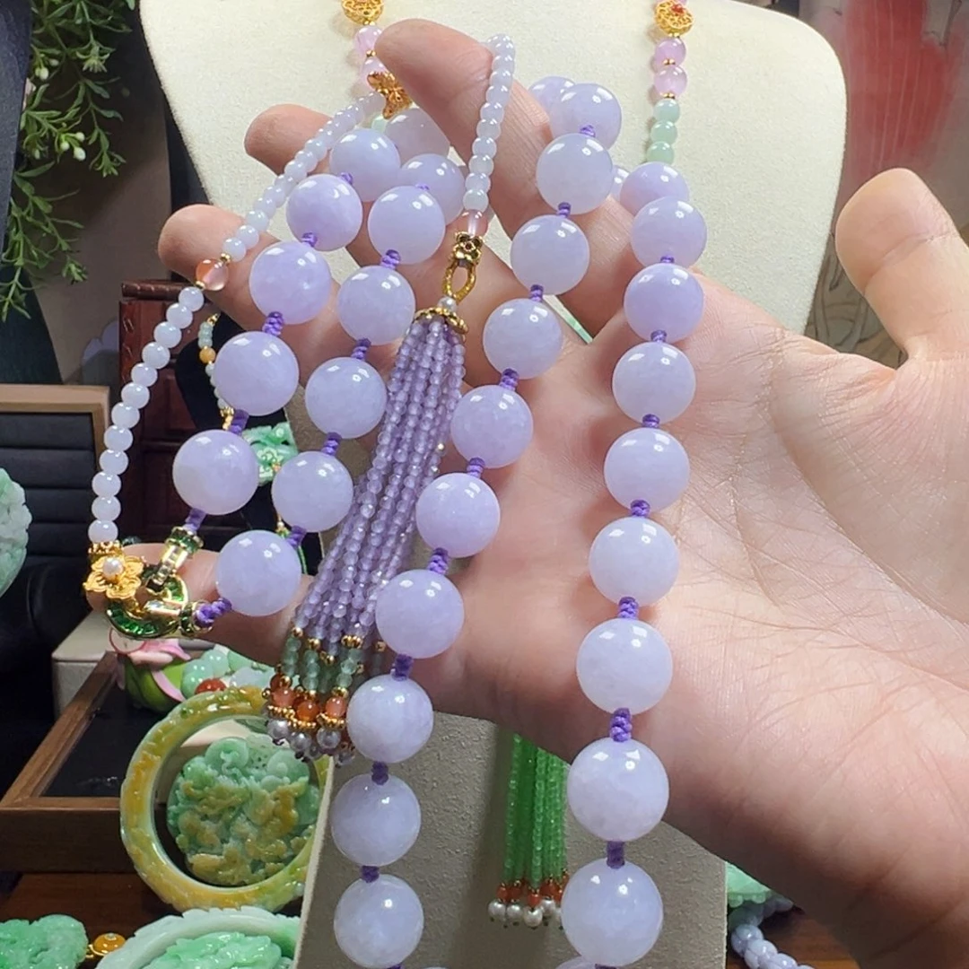 翡翠未镶嵌毛衣链