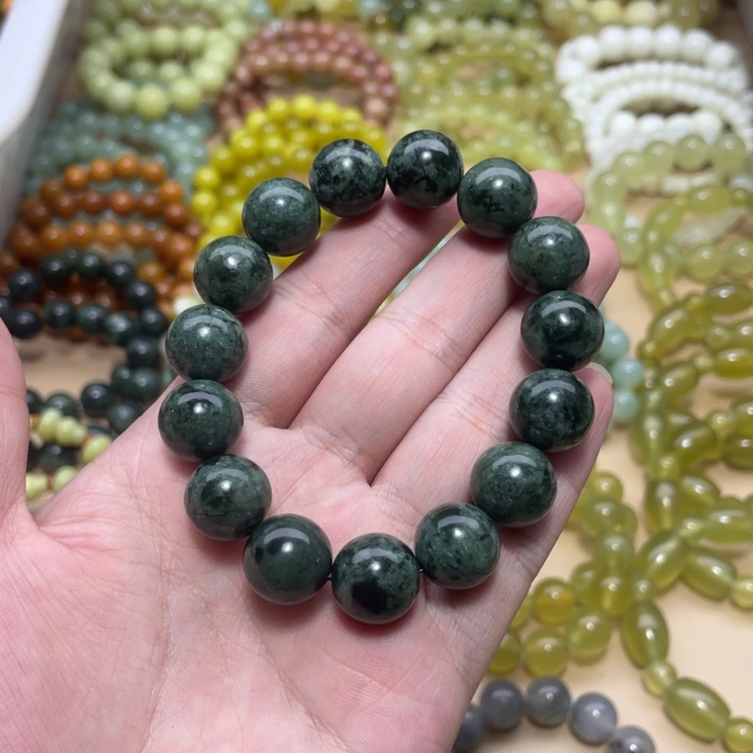 蛇纹石玉未镶嵌手链