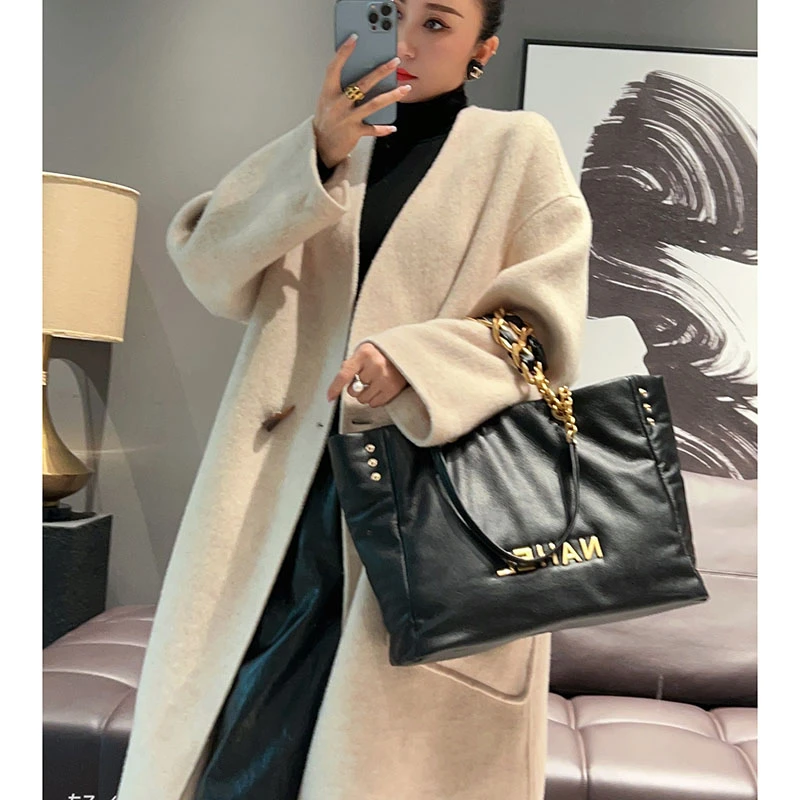 包包女2023秋冬新款明星同款时尚单间手提托特包大容量购物袋洋气