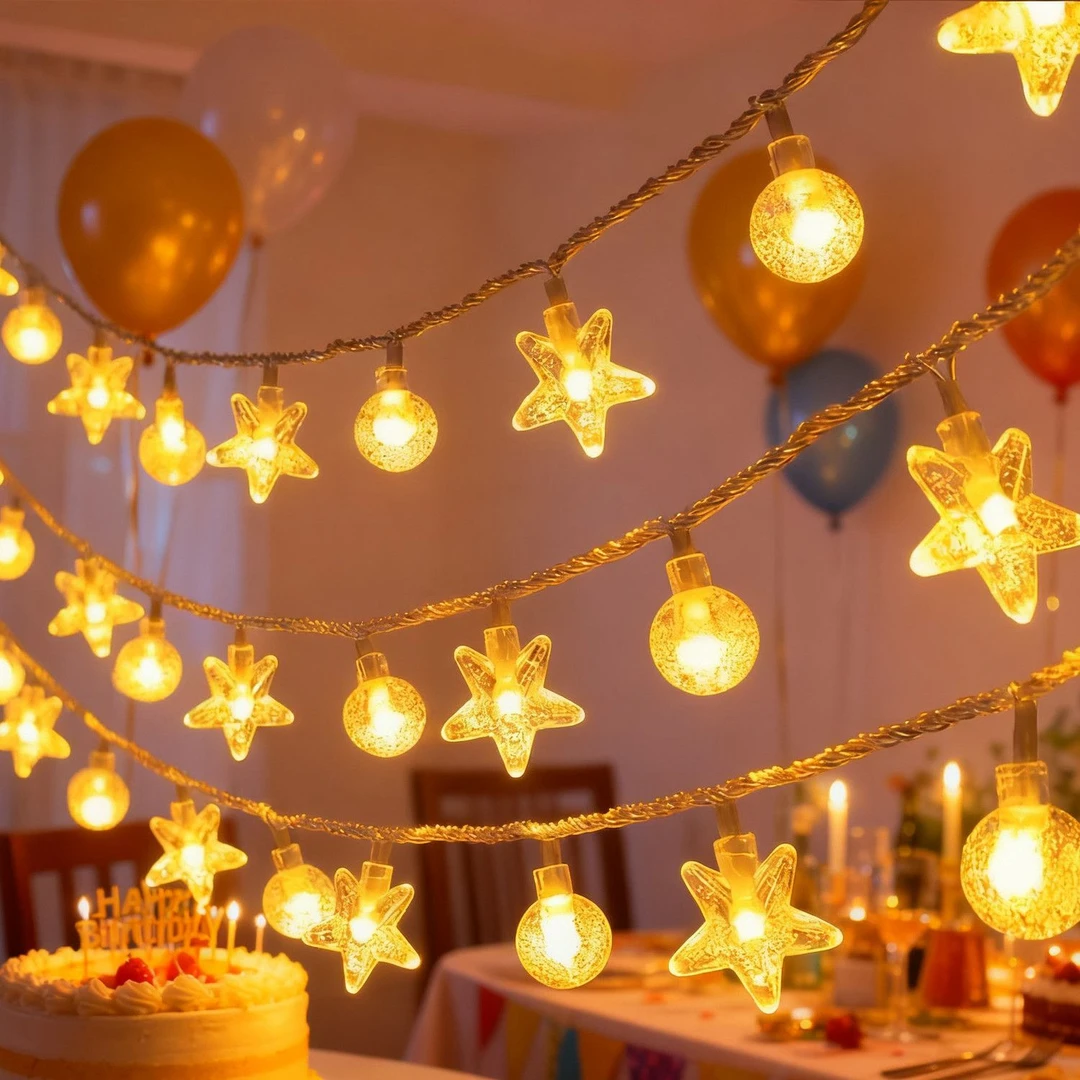 星星灯带摆摊夜市春节小彩灯闪灯串灯带 led生日场景布置氛围装饰