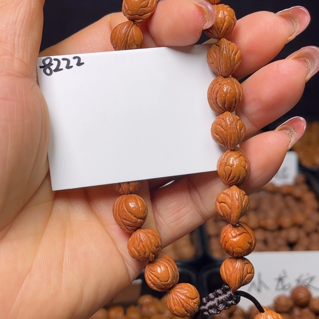 冷***知手串桃核小龙纹10左右成品