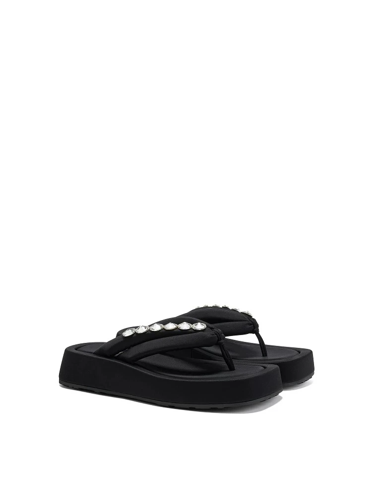 【假日波光】GGCC2025年夏季法式轻奢水钻凉拖鞋女波嬉风拖鞋外穿