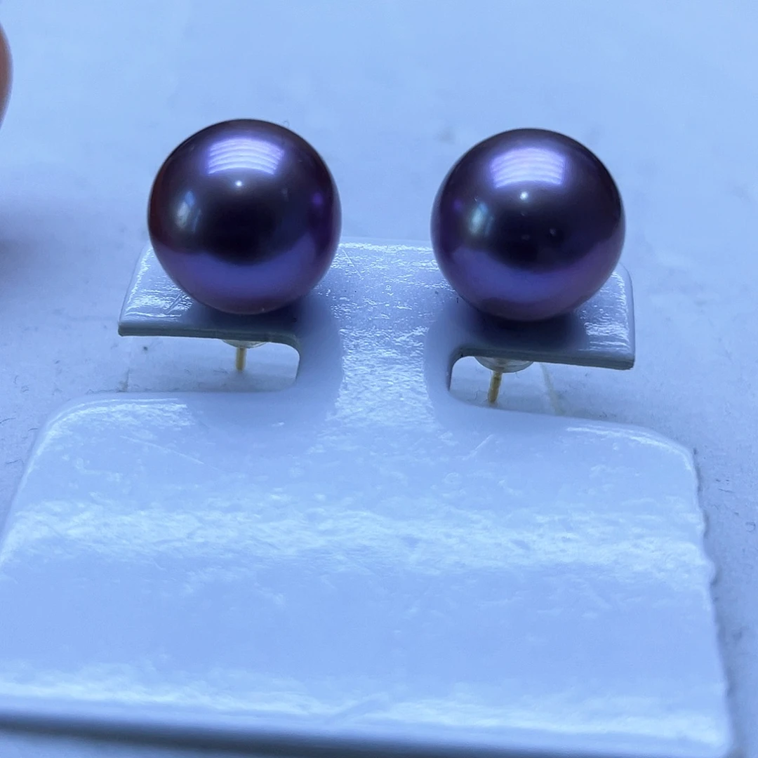 淡水珍珠耳饰银S925镶嵌