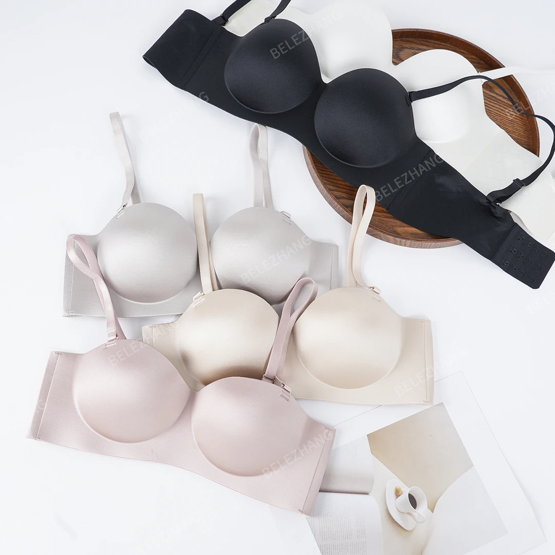 BELE ZHANG 【欣欣子圆球杯】油光布缎面半件杯内衣-4987