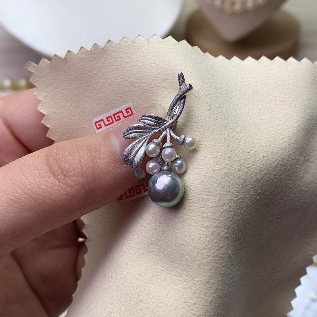 海水珍珠颈饰银S925镶嵌