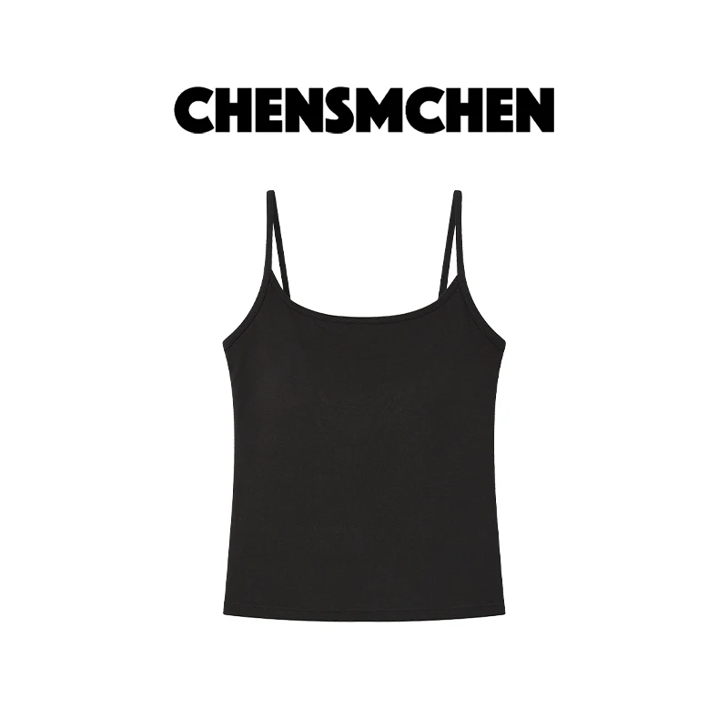 CHENSMCHEN 纯色带胸垫小吊带背心女夏季百搭美背内搭CSB3016NL