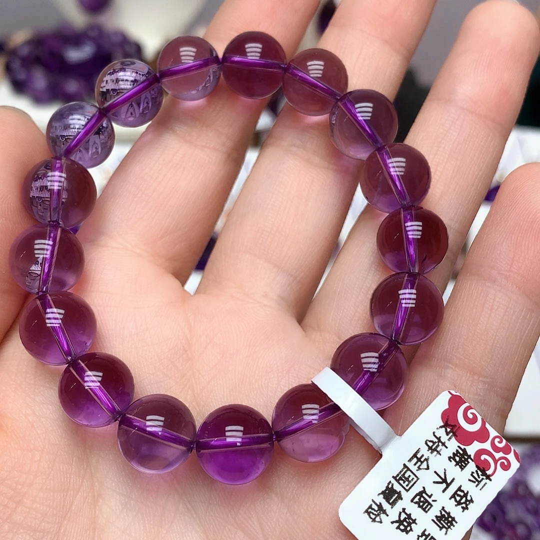 紫晶珠宝半成品未镶嵌汤**子巴西高品质手串