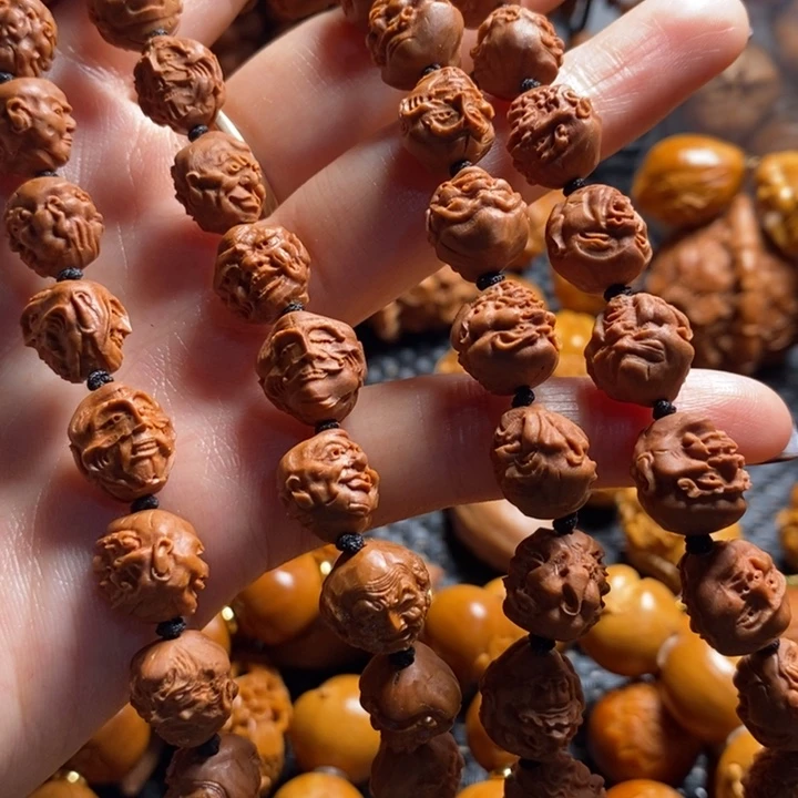 吊坠橄榄核西*桃双108罗汉