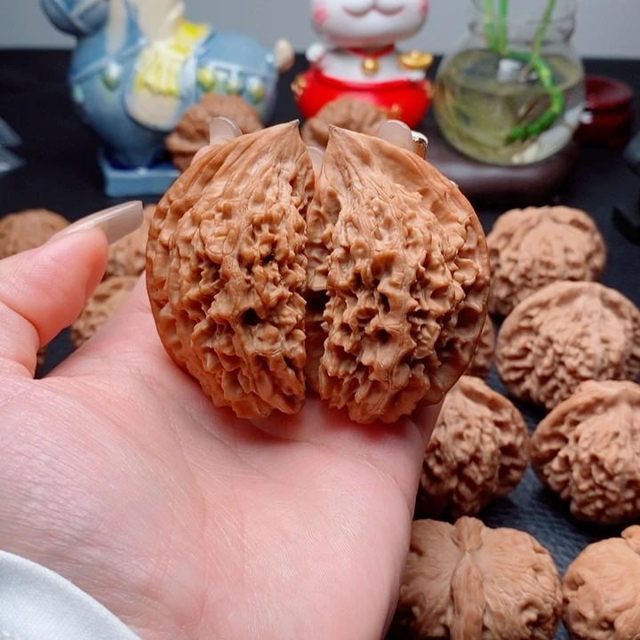 把件文玩核桃官帽半壁