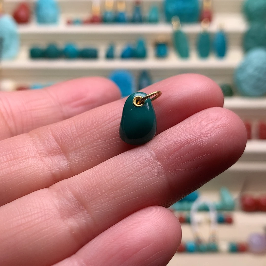 绿松石18K金镶嵌配饰