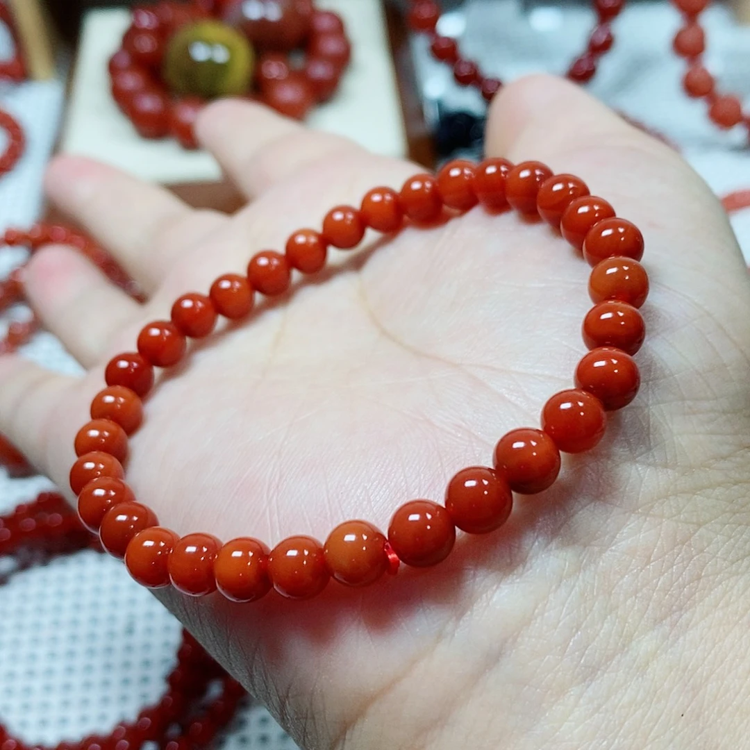 南红玛瑙手串未镶嵌卡6