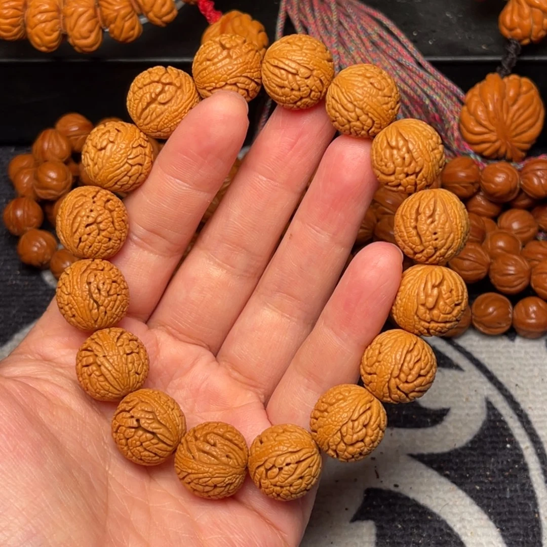 桃核手串龙纹桃核