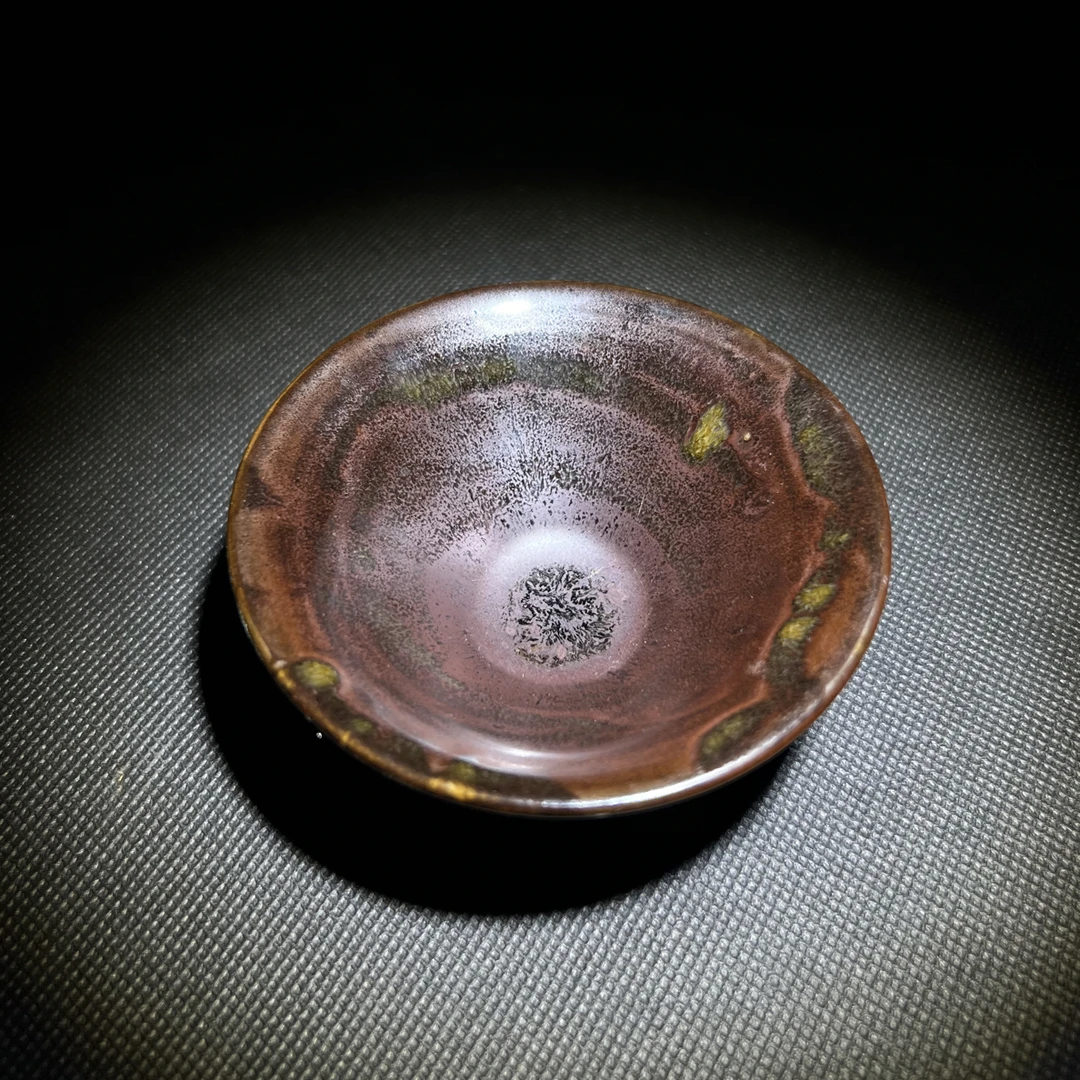 土窑落灰烧备前烧志野烧工艺自然灰釉茶瓯