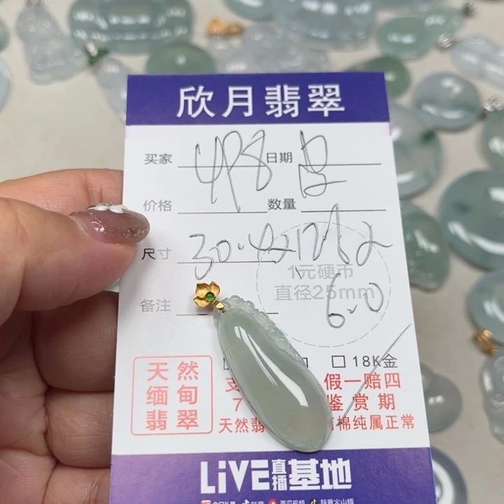 颈饰未镶嵌翡翠天然