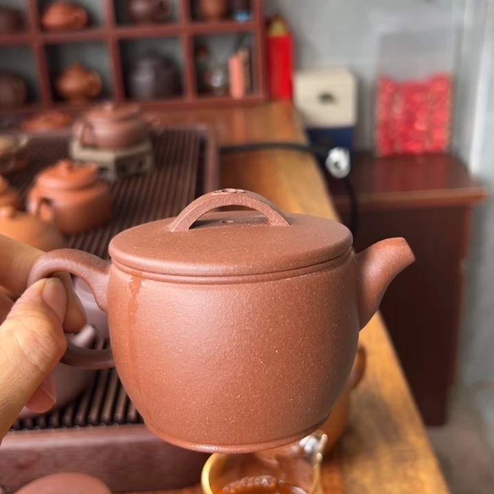 茶壶紫砂紫泥汉瓦220cc
