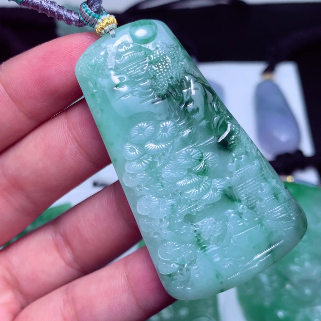 翡翠未镶嵌颈饰天然a货翡翠