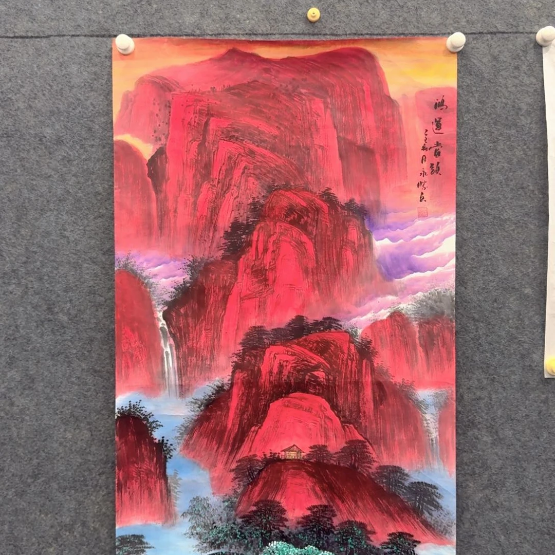 国画鸿运当头四尺整张