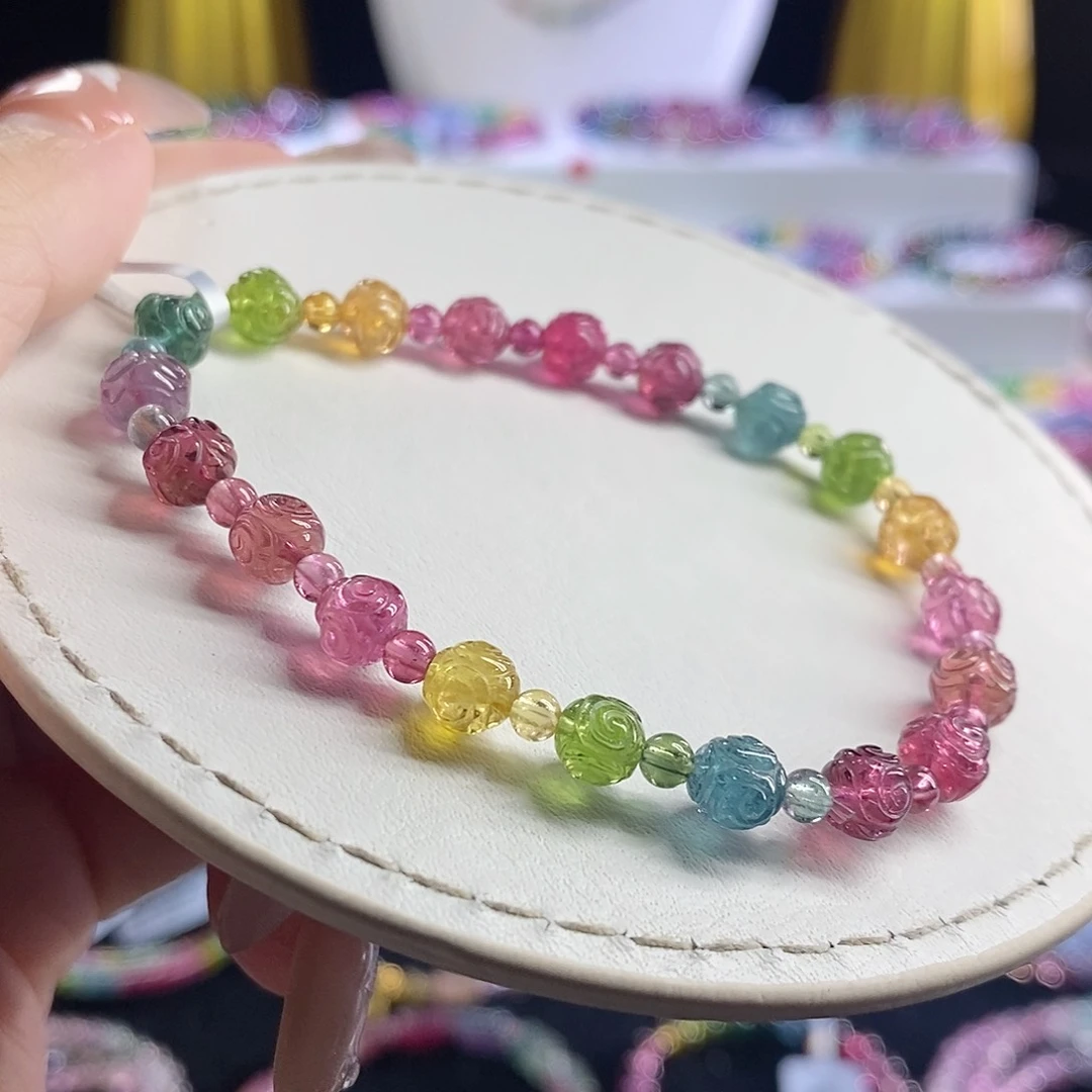 未镶嵌手链碧玺圆回纹