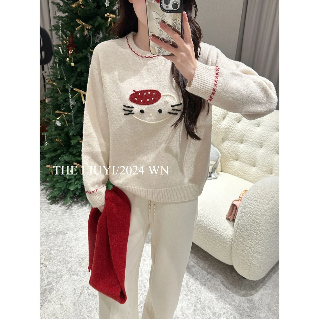 【LIUYI】KT毛衣~冬季羊毛混纺针织毛衣上衣412142