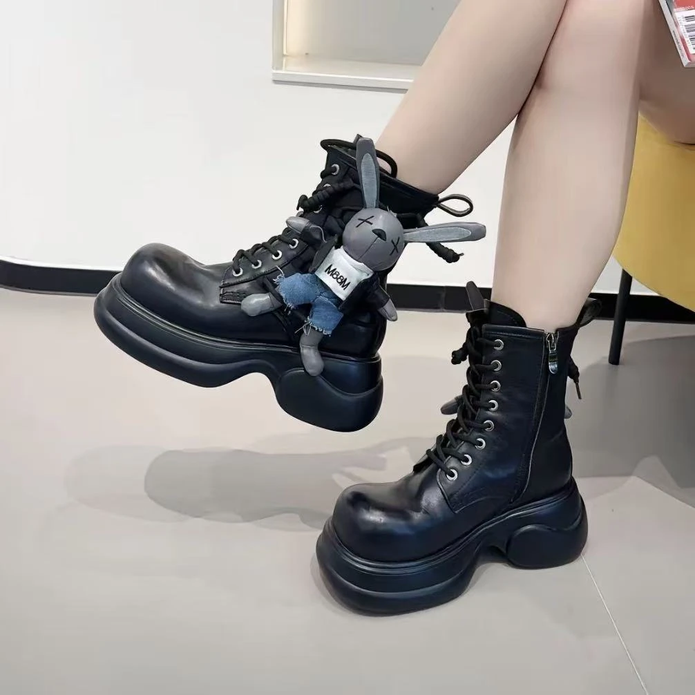 现货A4｜“精灵兔三代”真皮羊里垫女靴｜半码拍小｜9697-2