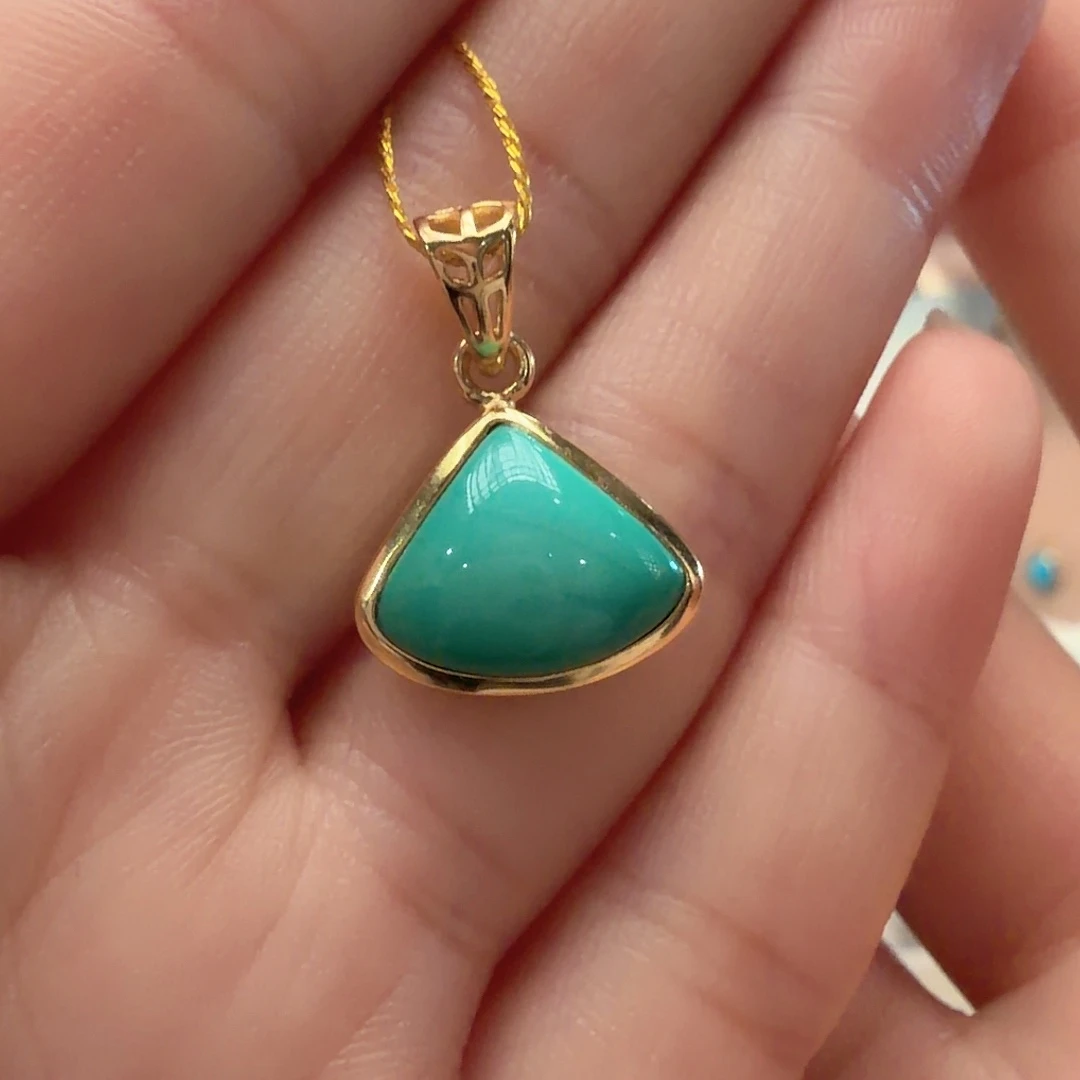 绿松石银S925镶嵌颈饰