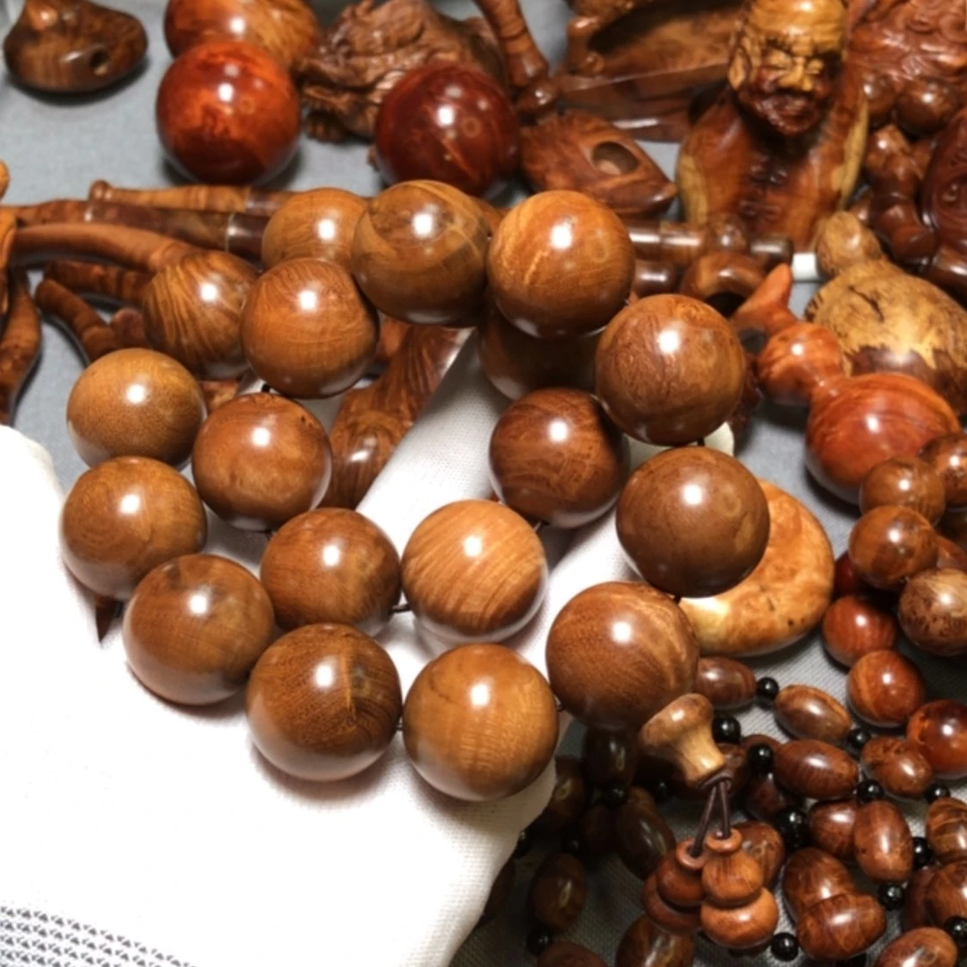 【闪购商品】木麻梨疙瘩火琉璃手把件