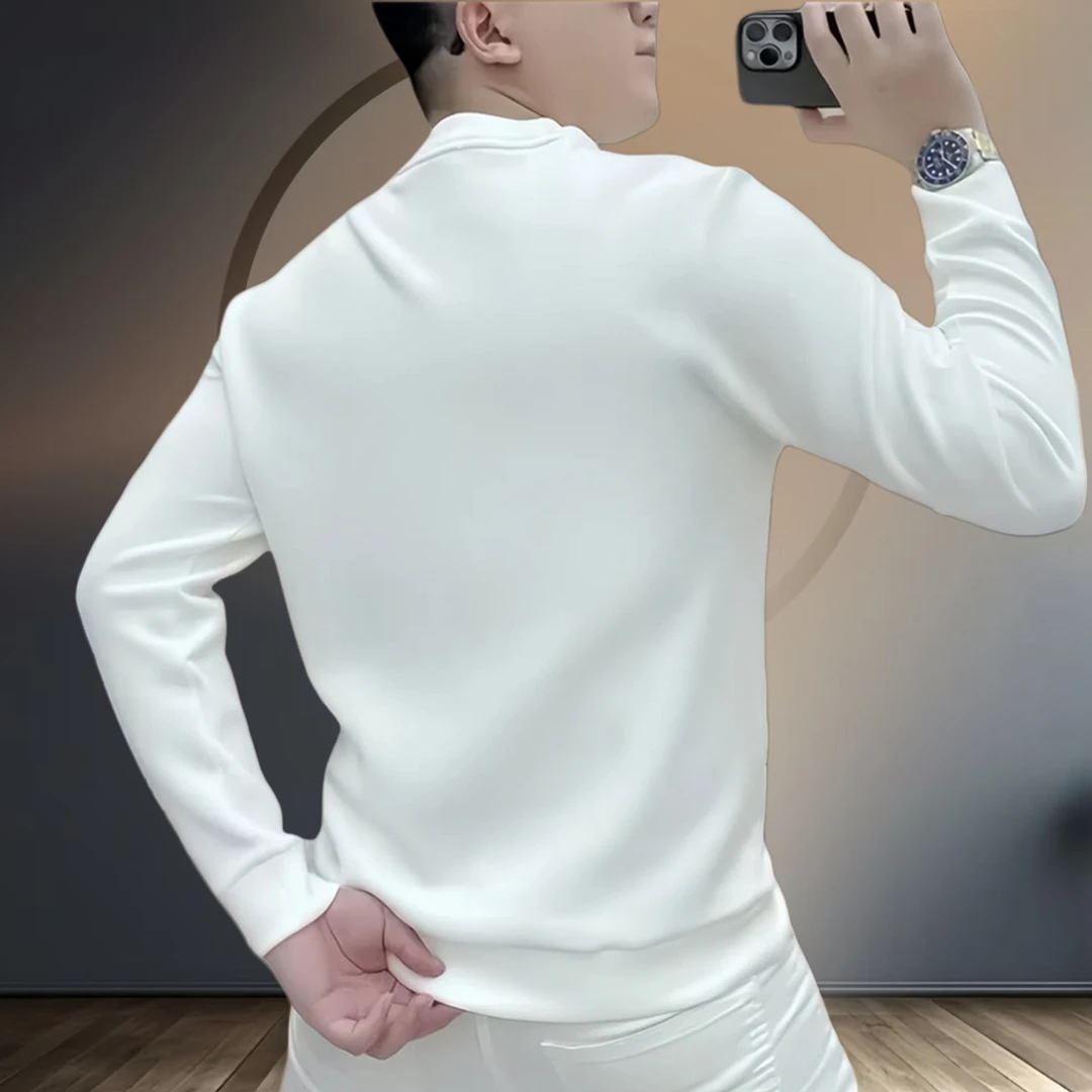 秋冬新款时尚潮牌男士百搭印花卫衣圆领长袖上衣