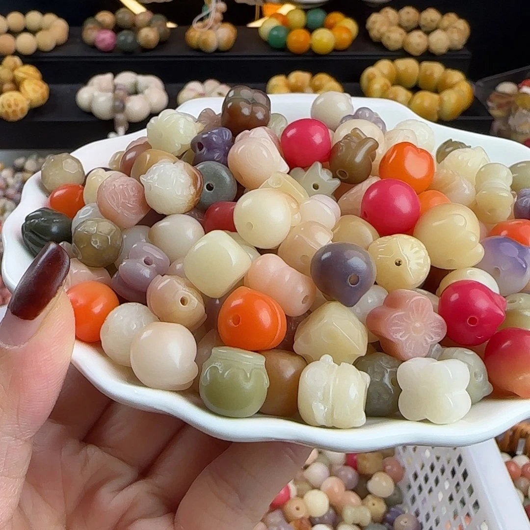 手串菩提根/象牙果卡12左右雕刻件混锅30颗
