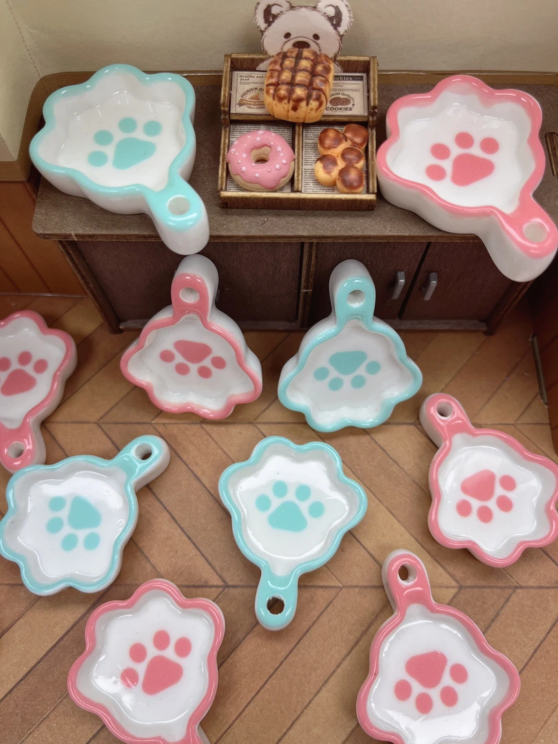 【彬彬定制-猫爪盘】卡通树脂盘子树脂diy配件摆件树脂底托树脂盘