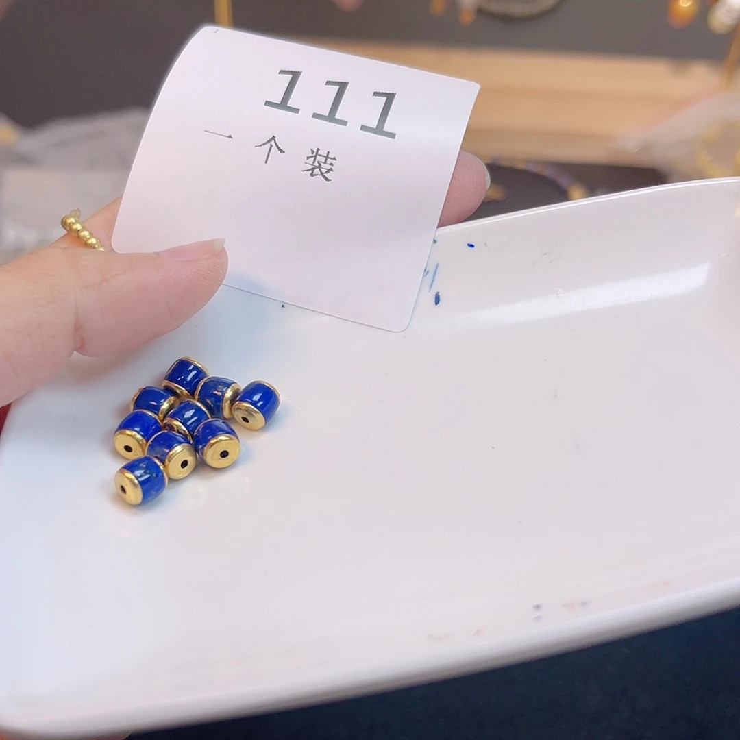 水晶珠宝半成品银S925镀金镶嵌111 。