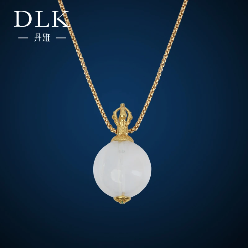 DLK 铜合金项链 金刚杵项链女气质复古小众设计高级感轻奢古法