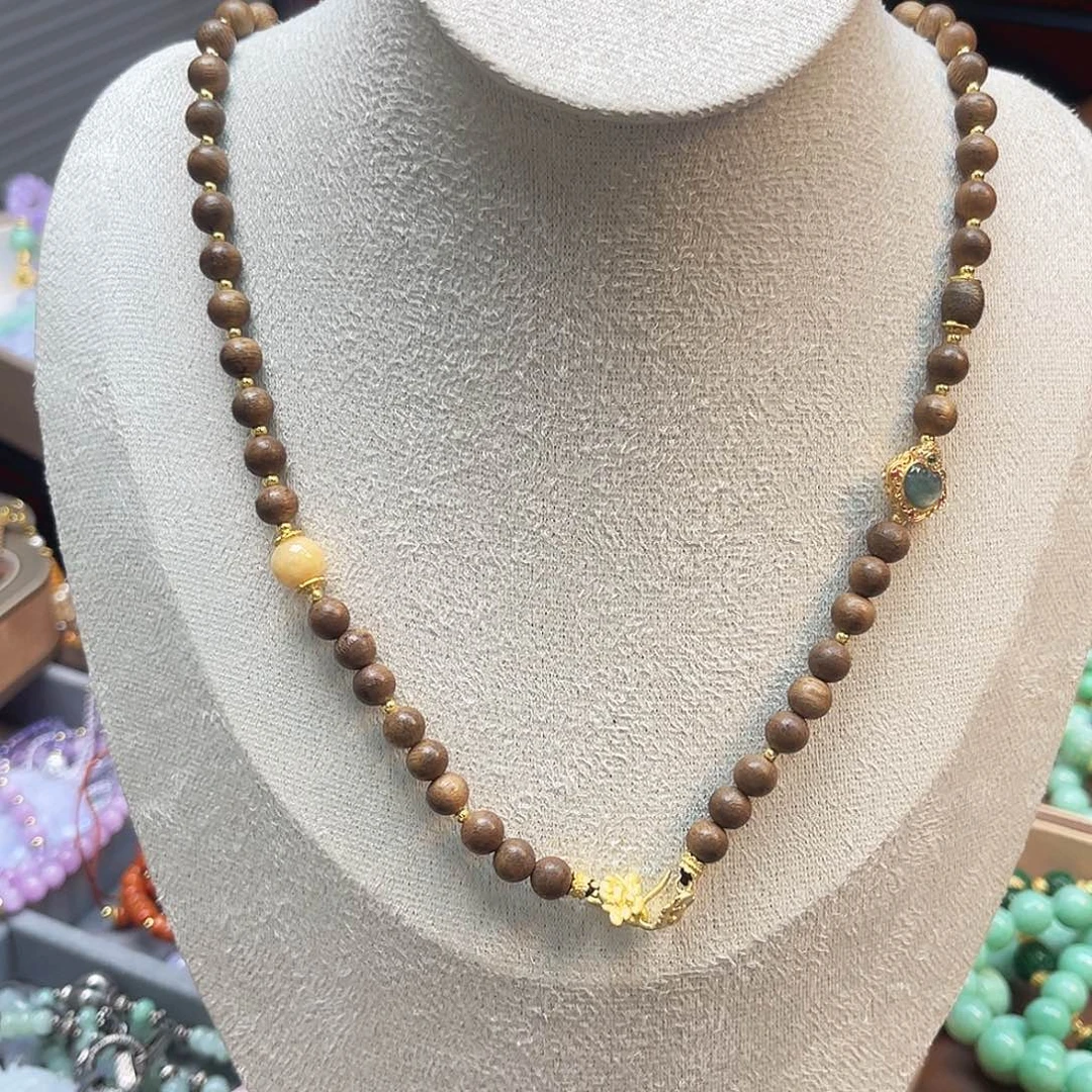 翡翠未镶嵌项链炸