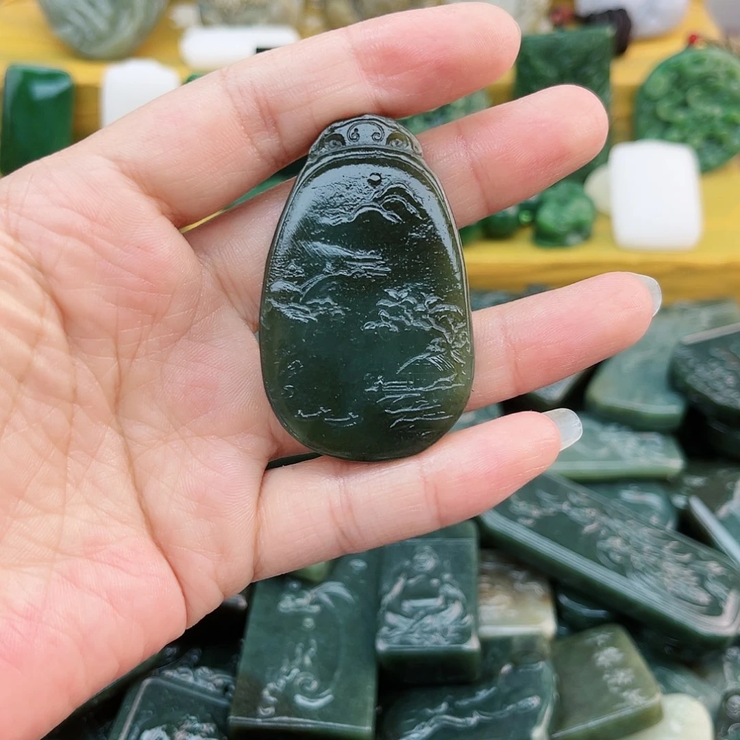 和田玉未镶嵌颈饰3**1