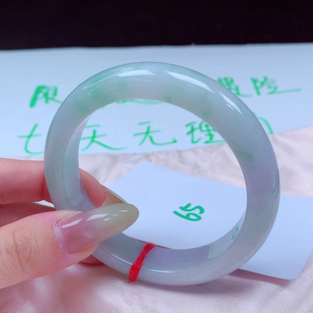 未镶嵌手镯翡翠天然缅甸翡翠A货手镯 65号
