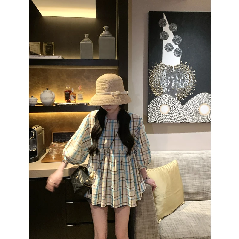 张爆爆 马卡龙色减龄娃娃裙夏季