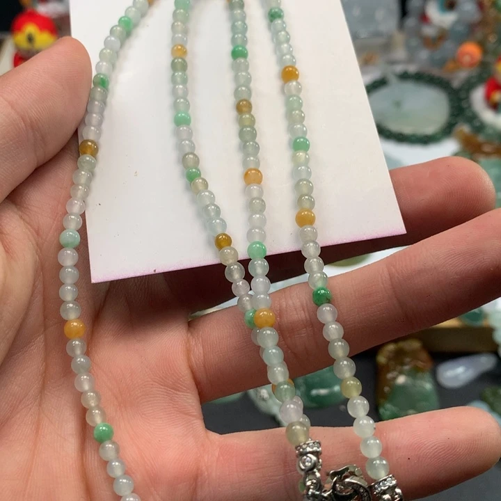 翡翠未镶嵌手链翡翠珠串