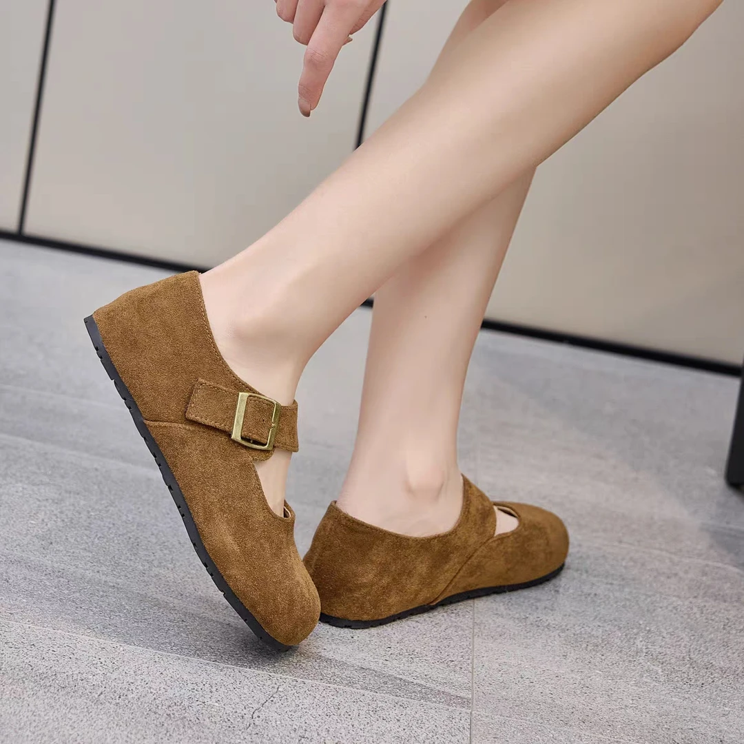 2025韩版春季博肯玛丽珍平底舒适走路不累单鞋百搭女鞋休闲