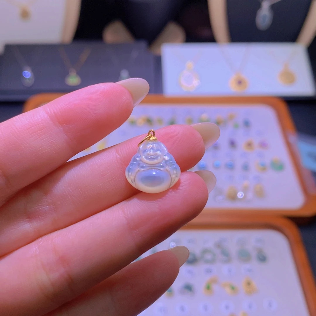 淡水珍珠画框银S925镶嵌佛公